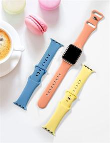 img 3 attached to Ремешки SWHAS Apple Watch Bands 38 мм 40 мм 41 мм - 14 штук, мягкие силиконовые браслеты для замены совместимы с iWatch Series 7 6 5 4 3 2 1 SE, женщины мужчины