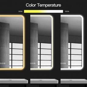 img 1 attached to 💡 Enhance Your Bathroom with the 32 X 24 Inch Bathroom LED Mirror: Anti-Fog, 3 Color Lights, Dimmable, Wall Mounted, Waterproof, Smart Touch Switch