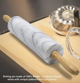 img 2 attached to 🥖 Premium Quality Greenco Hand Crafted Marble Rolling Pin – Perfect for Baking and Dough Preparation