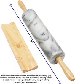 img 3 attached to 🥖 Premium Quality Greenco Hand Crafted Marble Rolling Pin – Perfect for Baking and Dough Preparation