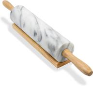 🥖 premium quality greenco hand crafted marble rolling pin – perfect for baking and dough preparation logo