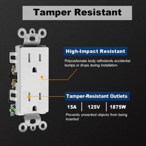 img 2 attached to 🧱 Durable Screwless Wallplate with 3-Year Warranty - Resistant Receptacle Cover