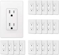 🧱 durable screwless wallplate with 3-year warranty - resistant receptacle cover logo