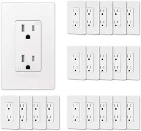 img 4 attached to 🧱 Durable Screwless Wallplate with 3-Year Warranty - Resistant Receptacle Cover