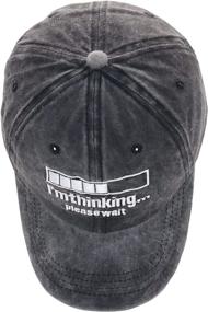 img 1 attached to 🧢 MANMESH HATT Unisex Adult Vintage Washed Denim Adjustable Baseball Cap