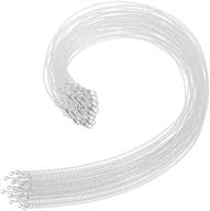 30-pack silver plated necklace chains for jewelry making, 20 inches, 1.2mm thick - selizo bulk chain necklaces logo