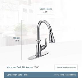 img 2 attached to Efficient and Versatile: Moen 7185SRS Brantford Kitchen Faucet with Power Boost and Reflex Technology - Spot Resist Stainless Finish