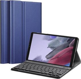 img 4 attached to 💙 Fintie Keyboard Case for Samsung Galaxy Tab A7 Lite 8.7 inch 2021 Model (SM-T220/T225/T227) - Slim Stand Cover with Detachable Keyboard - Navy