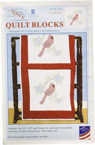 img 2 attached to Stamped White Quilt Blocks Pkg Cardinal