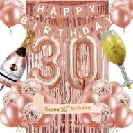 🎉 women's 30th birthday decorations, elegant rose gold 30th birthday party decoration for her, complete rosegold balloons and happy birthday banner kit for girls and women, stunning 30th birthday party supplies logo