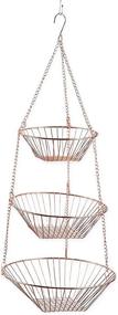 img 4 attached to 🧺 RSVP International Hanging Storage Collection: 3-Tier Copper Wire Baskets for Organized Space