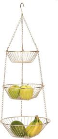img 3 attached to 🧺 RSVP International Hanging Storage Collection: 3-Tier Copper Wire Baskets for Organized Space