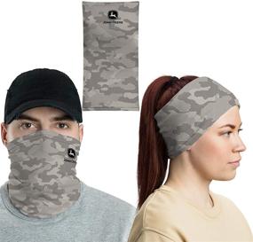 img 1 attached to Stay Stylish and Protected with John Deere Gray Camo Gaiter: Men's Accessories and Scarves