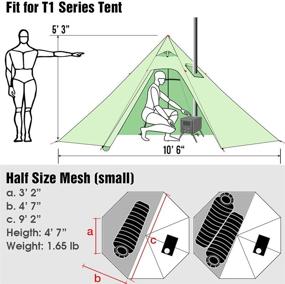 img 1 attached to Versatile Tipi Hot Tent for Camping & Hiking - Mesh, Fire Retardant Stove Jack, Lightweight - 1-3 Person Teepee Tents