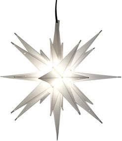 img 2 attached to 🌟 Elf Logic - 12" LED Moravian Star Tree Topper: White Lighted Christmas Decoration for Trees & Outdoors