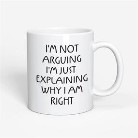 img 4 attached to 🤣 I'm Just Explaining Why I Am Right - 11 Oz Funny Coffee Mug, Novelty Mug for Women, Gag Gifts, Funny Birthday/Christmas Gift, White Elephant Prank Gifts