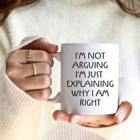 img 3 attached to 🤣 I'm Just Explaining Why I Am Right - 11 Oz Funny Coffee Mug, Novelty Mug for Women, Gag Gifts, Funny Birthday/Christmas Gift, White Elephant Prank Gifts