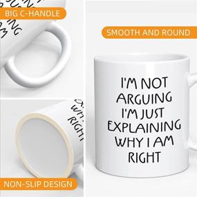 img 1 attached to 🤣 I'm Just Explaining Why I Am Right - 11 Oz Funny Coffee Mug, Novelty Mug for Women, Gag Gifts, Funny Birthday/Christmas Gift, White Elephant Prank Gifts