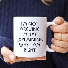 img 2 attached to 🤣 I'm Just Explaining Why I Am Right - 11 Oz Funny Coffee Mug, Novelty Mug for Women, Gag Gifts, Funny Birthday/Christmas Gift, White Elephant Prank Gifts