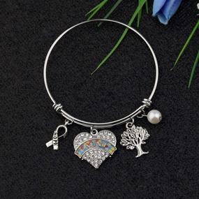 img 3 attached to CYTING Autism Awareness Bracelet - Autism Support Hope Ribbon 🧩 Jewelry for Mothers, Grandmothers, Aunts, Sisters - Inspirational Gift for Autism Advocates