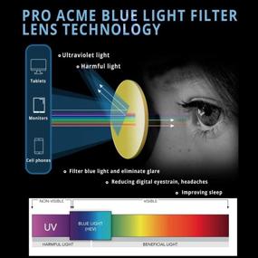 img 2 attached to 👓 Pro Acme Blue Light Glasses: Stylish Computer Gaming Eyewear with Transparent Lens for Men and Women