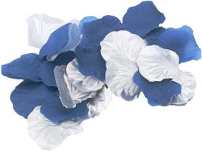 img 2 attached to 🌹 600 Pack of Navy Blue & Silver Artificial Rose Flower Petals – Ideal for Wedding Table Confetti, Birthday Parties, Bridal Showers, Graduation Parties, Flower Girl Baskets, Aisle Decorations – from Allheartdesires