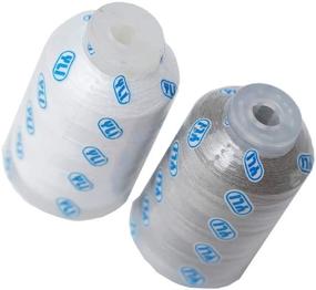 img 1 attached to 🧵 YLI Soft Touch Cotton Thread, 1000yds each, Gray and White: Superior Quality Sewing Thread for Versatile Projects