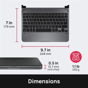 img 2 attached to ✨ Brydge 11.0 Pro Wireless Keyboard: iPad Pro 11-inch (2018 & 2nd Gen, 2020) Compatible, Backlit Keys, Long Battery Life - Space Gray