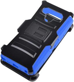 img 3 attached to 📱 CELZEN Hybrid Phone Case with Stand and Belt Clip Holster - CV1 Blue for LG Stylo 6 LM-Q730 (2020)