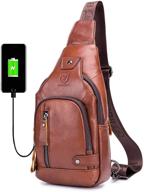 🔌 charging leather shoulder crossbody backpacks логотип