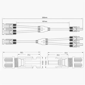 img 2 attached to 🔌 BAYM M C 4 Солнечная панель Ветвевой кабельный разъем - Эффективный параллельный комбайнер для солнечных панелей - Y3 Соединитель (1 пара)