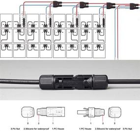 img 1 attached to 🔌 BAYM M C 4 Солнечная панель Ветвевой кабельный разъем - Эффективный параллельный комбайнер для солнечных панелей - Y3 Соединитель (1 пара)