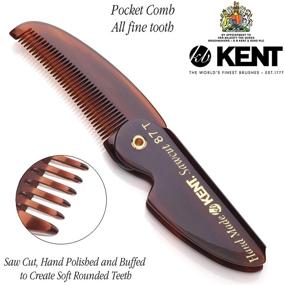 img 3 attached to 🧔 Kent 87T Handmade Folding Pocket Comb: Premium Fine Tooth Hair Comb for Men - Ideal for Everyday Grooming, Styling Hair, Beard or Mustache - Use Dry or with Balms - Made in England, Saw Cut and Hand Polished