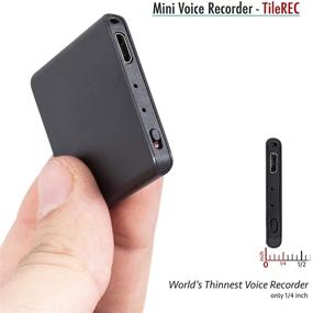 img 3 attached to 💎 TileRec - Ultrathin Voice Activated Recorder with 145 Hours Recording Capacity, MP3 Records, Long-lasting Battery, Sleek Metal Case – by Atto Digital