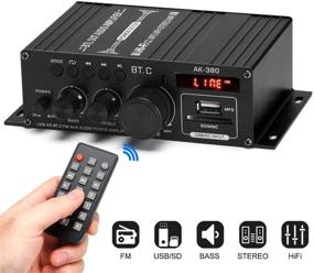 img 3 attached to 🔊 Facmogu AK380 400W+400W Mini Audio Power Amplifier, 2.0 CH Bluetooth 5.0 Receiver Speaker Amp with 12V 5A Power Supply, Bass & Treble Control Music Player Sound Amplifier for Car Home Garage - Enhanced SEO