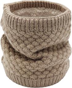 img 4 attached to Winter Comfort with Aiphamy Fleece Knitted Warmer Women's Accessories