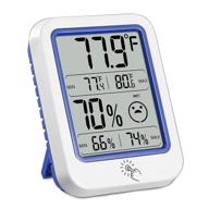 🌿 odorsin digital hygrometer indoor thermometer with max/min records & backlight display: monitor temperature and humidity for room, greenhouse, pet reptile, plant, humidor логотип