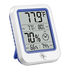 img 4 attached to 🌿 odorsin Digital Hygrometer Indoor Thermometer with Max/Min Records & Backlight Display: Monitor Temperature and Humidity for Room, Greenhouse, Pet Reptile, Plant, Humidor