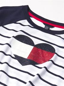 img 3 attached to Стильная и удобная: Длинный рукав Tommy Hilfiger для девочек с полосками на весь день.