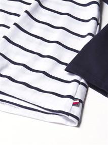 img 2 attached to 👚 Stylish and Comfortable: Tommy Hilfiger Girls' Long Sleeve Stripe Tee Shirt for All-Day Fashion