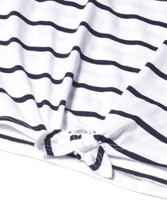 img 1 attached to 👚 Stylish and Comfortable: Tommy Hilfiger Girls' Long Sleeve Stripe Tee Shirt for All-Day Fashion