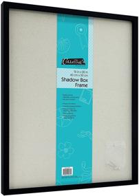 img 3 attached to MCS 16x20 Inch Linen Lined Shadowbox: Elegant Black Display Case (40956)