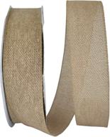 reliant ribbon natural burlap value wired edge ribbon - 2-1/2 inch x 50 yards logo