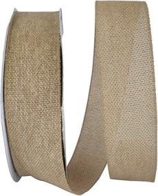 img 1 attached to Reliant Ribbon Natural Burlap Value Wired Edge Ribbon - 2-1/2 Inch x 50 Yards