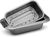 🍞 anolon advanced nonstick bakeware set – meatloaf pan with grips and insert, 2 piece, gray logo