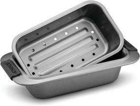 img 4 attached to 🍞 Anolon Advanced Nonstick Bakeware Set – Meatloaf Pan with Grips and Insert, 2 Piece, Gray