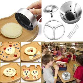 img 2 attached to 🥪 Stainless Steel Sandwich Cutter and Sealer - Uncrustable Cutters for Kids Bento Lunchbox - Effortless Cut, Seal, and Decrusting Tool for Sandwiches, Pies, and Breads (Silver Sandwich Makers)