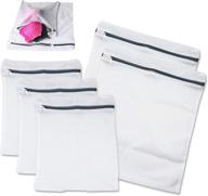 👙 laundry bra lingerie mesh wash bag set - includes 2 large bags, 3 medium bags логотип