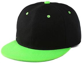 img 1 attached to 🧢 Youth Flat Bill Snapback: Trendy Boys' Hat & Cap Accessories for Kids