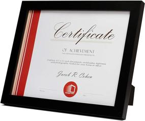 img 3 attached to 🖼️ Frametory 8.5 x 11 Picture Frame: Wall Display & Tabletop Stand for Certificates, Documents, Awards- Wide Molding, Black (1-Pack)